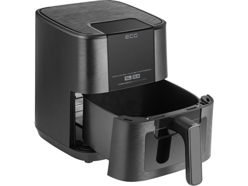 ECG AF 5500 Crunchy, Varmluftsteger, 5,5 L, 80 °C, 200 °C, 60 min., Enkelt