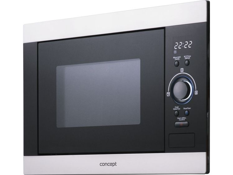 Concept MTV-3125, Indbygget, 25 L, 900 W, Knapper, Dreje, Sort, Rustfrit stål, 1000 W