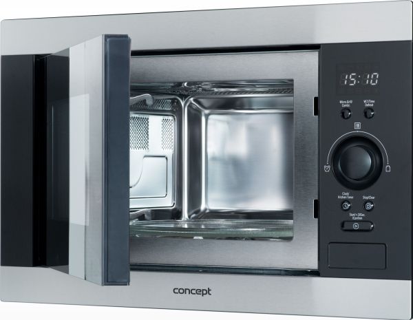 Concept MTV-3125, Indbygget, 25 L, 900 W, Knapper, Dreje, Sort, Rustfrit stål, 1000 W