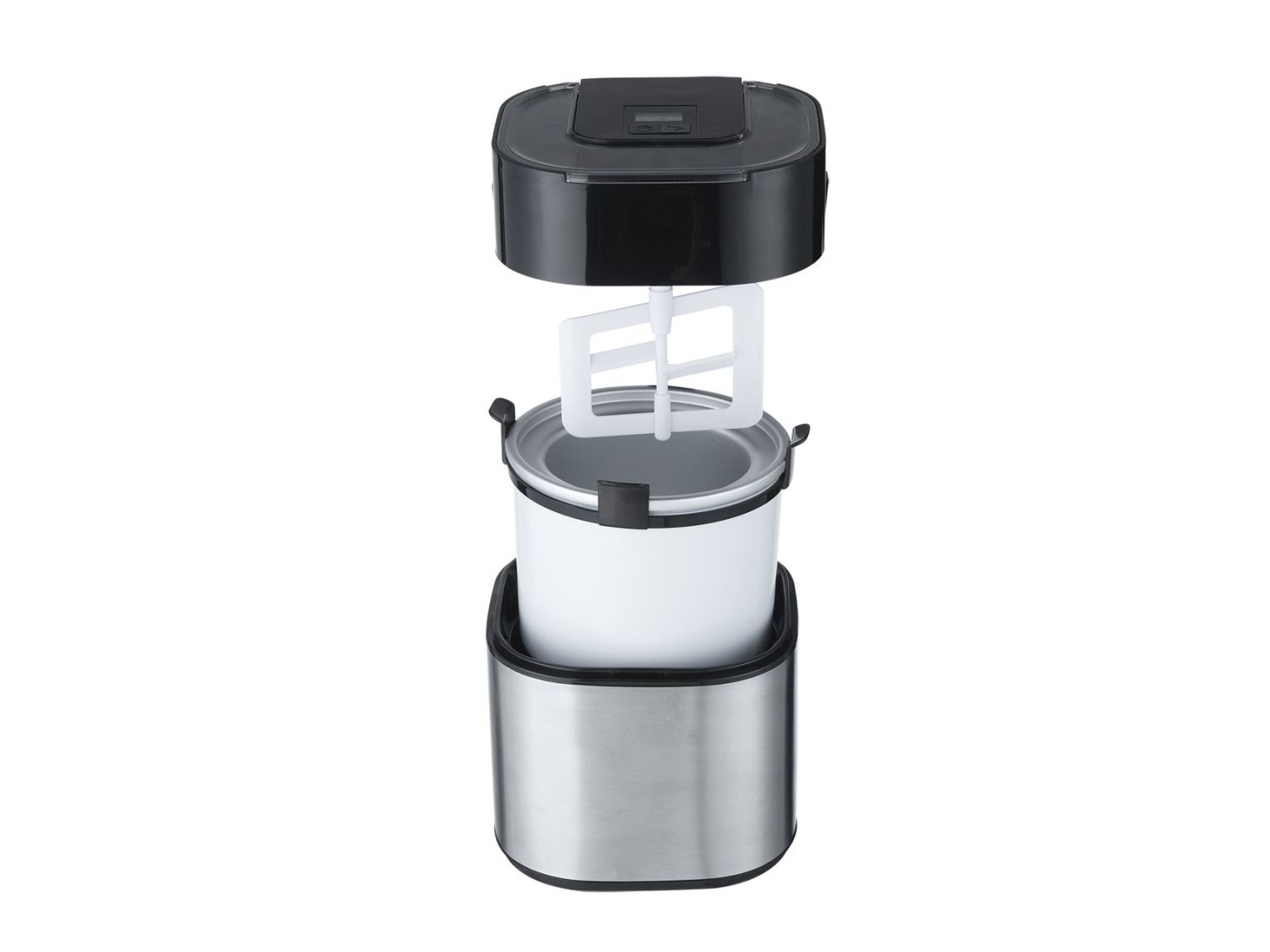 Guzzanti GZ 158, Is-shake maskine, 1,5 L, 25 min., 1 skåle, LCD, 15 W