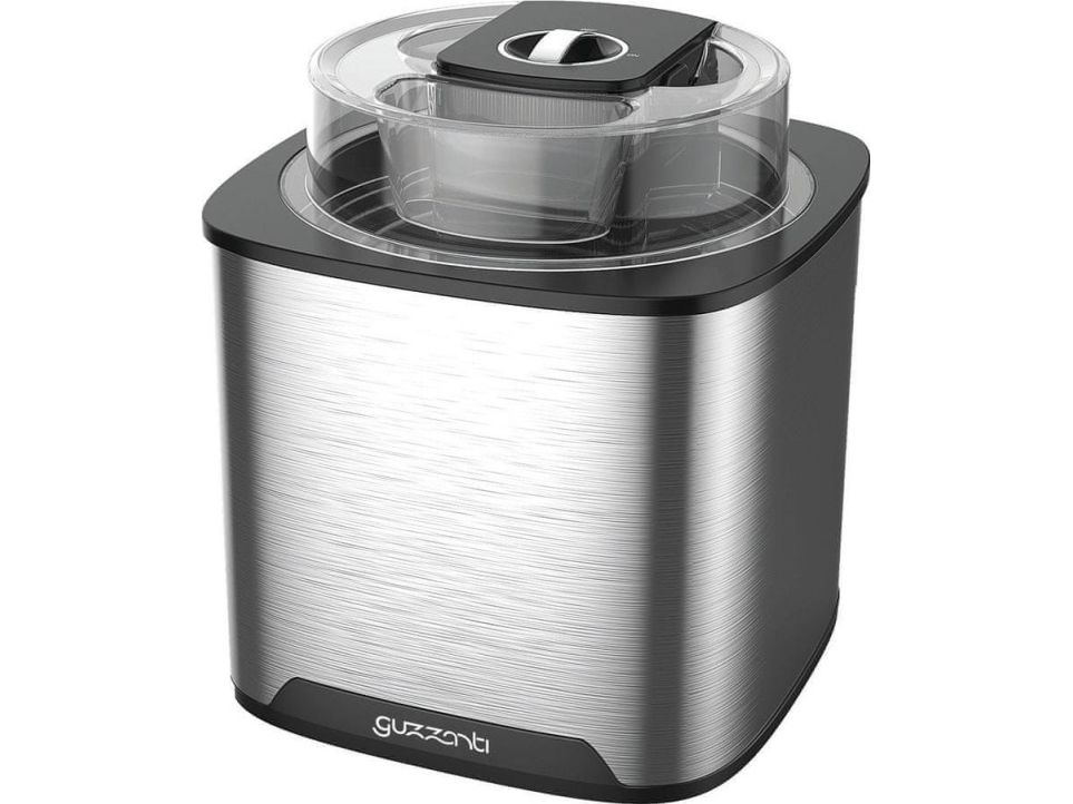 Guzzanti GZ 159, Is-shake maskine, 2 L, 45 min., 1 skåle, 12 W, Sort, Rustfrit stål