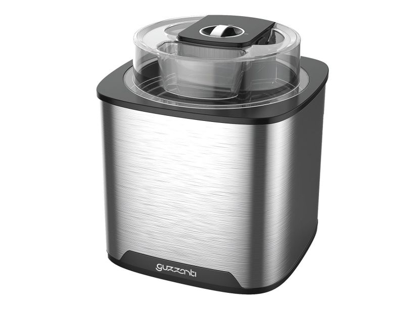 Guzzanti GZ 159, Is-shake maskine, 2 L, 45 min., 1 skåle, 12 W, Sort, Rustfrit stål
