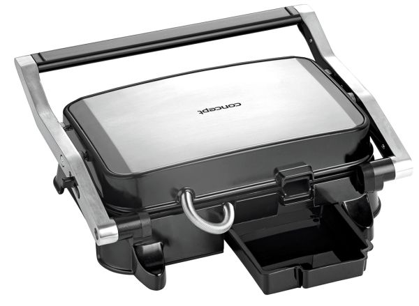 Concept GE2005, Sort, Rustfrit stål, Bordplade, Dreje, Rist + bageplade, 278 x 170 mm, 220 - 240 V
