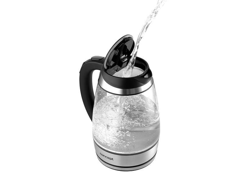 Concept RK4120 kettle, 1.7 l glass electric kettle with temperature control billede 4