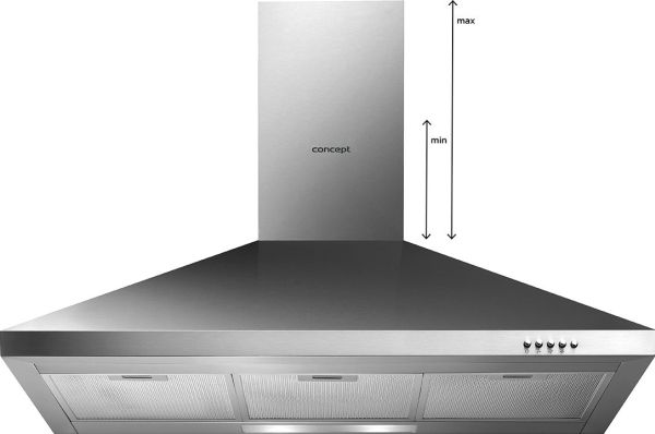Concept OPK3590SS, 537,3 m³/t, Aftræk/Recirkulerende, D, D, C, 61 dB