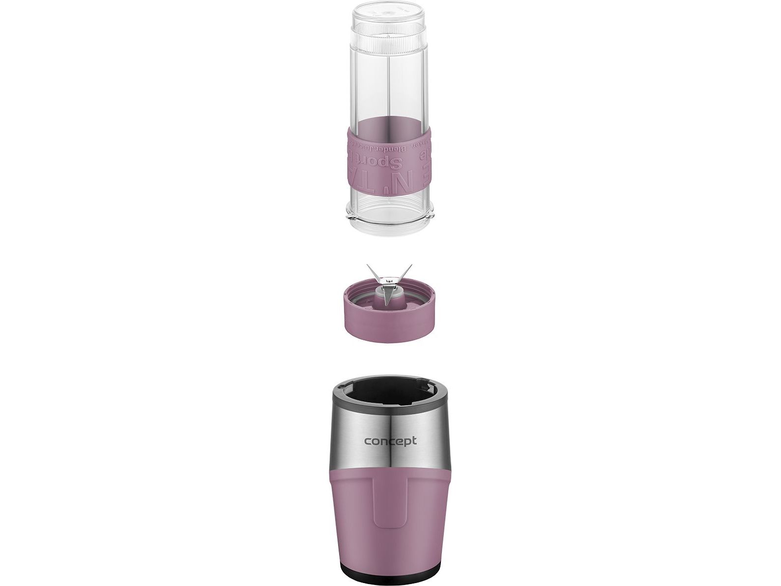 Concept SM3483, Bordplade blender, 570 L, 1 m, 500 W, Rose, Rustfrit stål billede 2