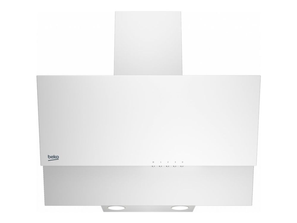 Beko HCA62320WH - Hætte - skorsten vinklet - bredde: 59.6 cm - dybde: 38.6 cm - udsugning & recirculation - hvid