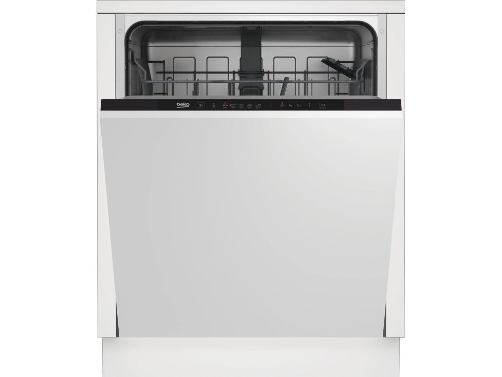Beko DIN35320, Fuldt indbygget, Fuld størrelse (60 cm), LED, Kold, Varm, Kurv, Rustfrit stål