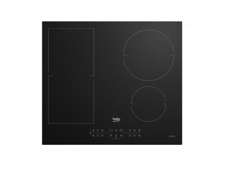 Beko HII64200FMT, Sort, Indbygget, 60 cm, Zone induktionskogeplade, Glas, 4 zone(s)