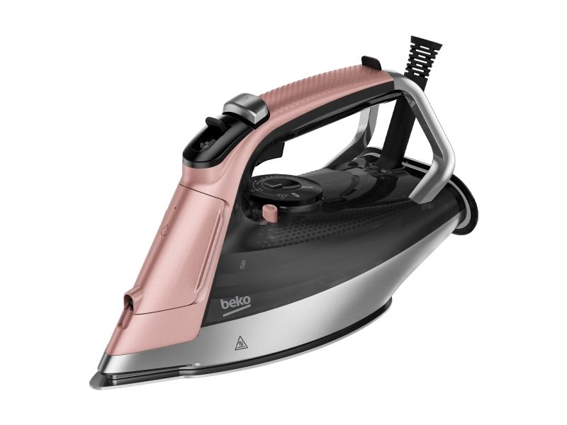 Beko SIM8130P, Dampstrygejern, SoftGlide, 2,5 m, 270 g/min, Lyserød, Hvid, 55 g/min billede 1