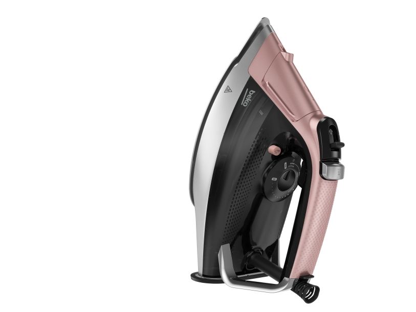Beko SIM8130P, Dampstrygejern, SoftGlide, 2,5 m, 270 g/min, Lyserød, Hvid, 55 g/min billede 3