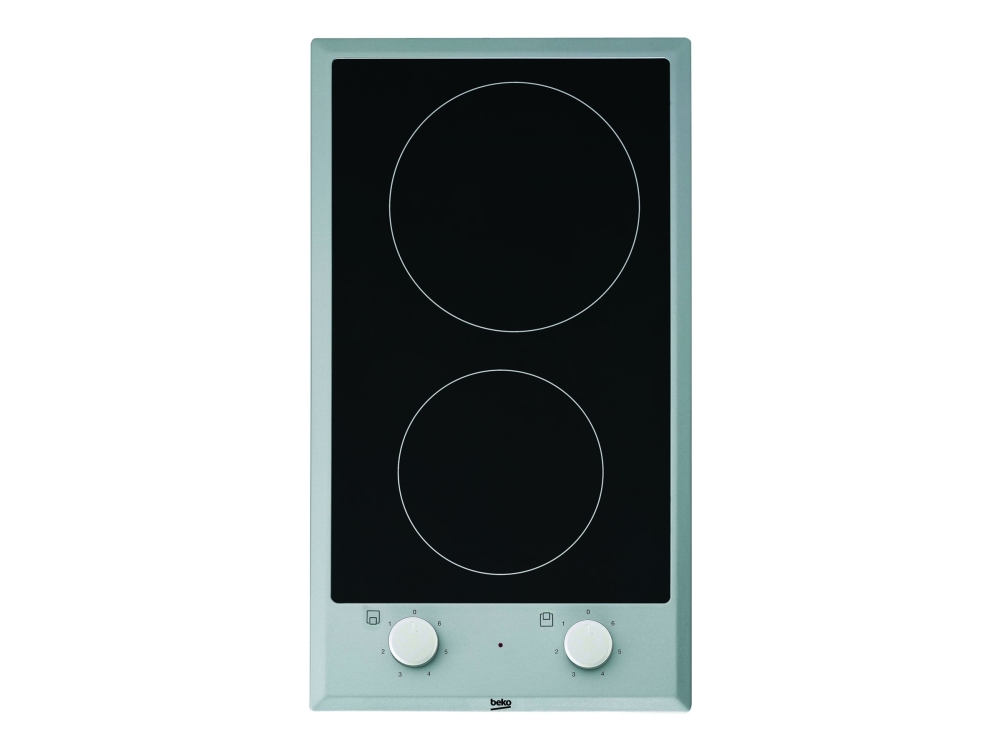 Beko HDCC 32200 X - Keramisk kogeplade - 2 plader - Niche - bredde: 27 cm - dybde: 49 cm - med rustfrit stål-pynt - sort
