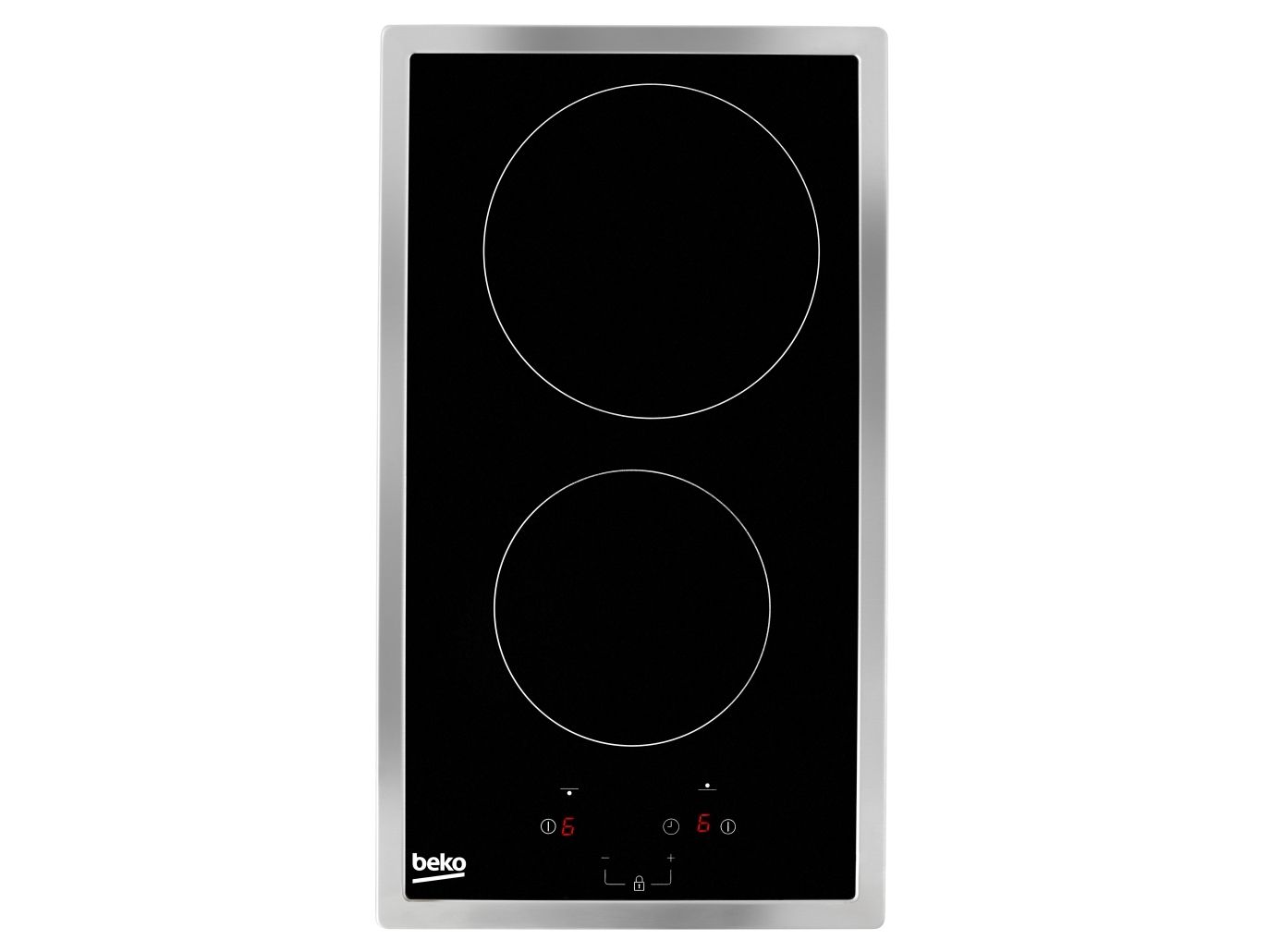 Beko HDMC32400TX, Rustfrit stål, Indbygget, 30 cm, Keramisk, Keramisk, 2 zone(s)