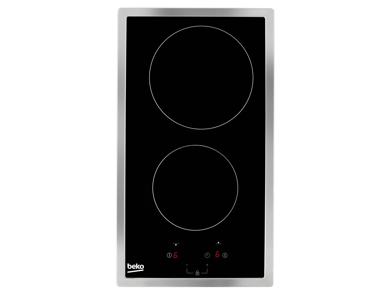 Beko HDMC32400TX, Rustfrit stål, Indbygget, 30 cm, Keramisk, Keramisk, 2 zone(s)
