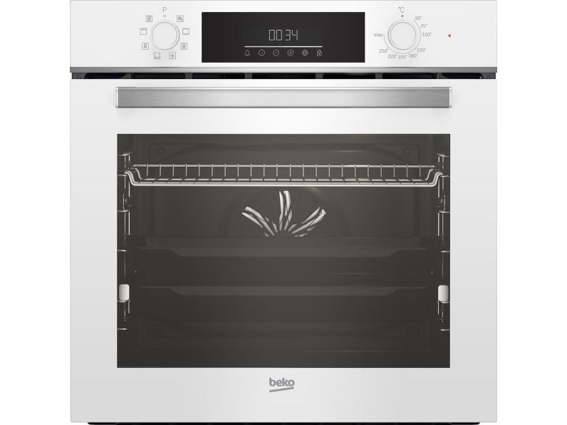 Beko BBIM14300WMS - Ovn - med dampfunktion - til indbygning - niche - bredde: 56 cm - dybde: 55 cm - højde: 59 cm - med selv-rengøring - Klasse A - hvid
