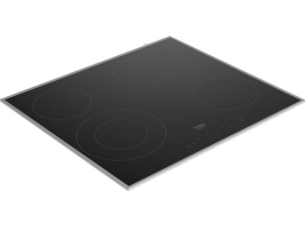 Beko BBSM12320X, Keramisk, 4 zone(s), Keramisk, Sort, Berøring, 58 cm