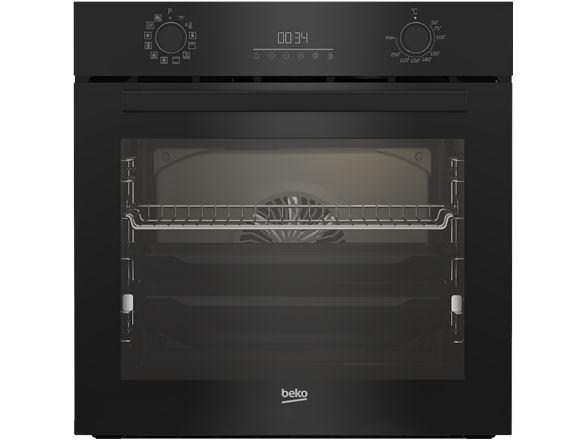Beko BBIR17300BCS - Ovn - til indbygning - niche - bredde: 56 cm - dybde: 55 cm - højde: 59 cm - med selv-rengøring - Klasse A - sort