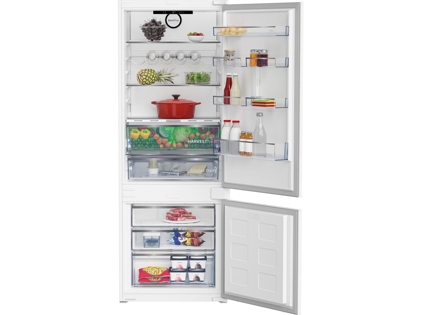 Beko BCNE400E40SN, 370 L, SN-T, 5,2 kg/24t, E, Frisk zone, aflukke, Hvid