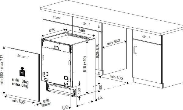 Beko BDIN38521Q - Opvaskemaskine - Sort