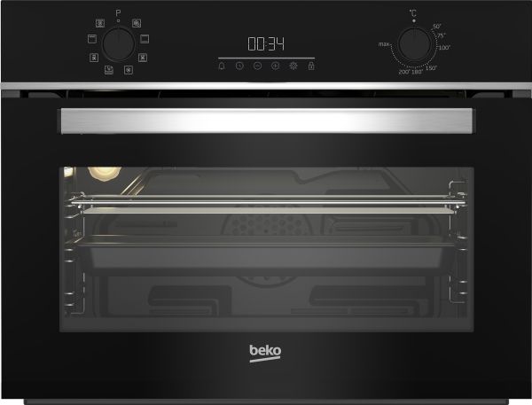 Beko BBCM13300X - Ovn - til indbygning - niche - bredde: 56 cm - dybde: 55 cm - højde: 45 cm - med selv-rengøring - Klasse A - rustfrit stål billede 2
