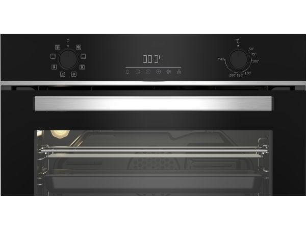 Beko BBCM13300X - Ovn - til indbygning - niche - bredde: 56 cm - dybde: 55 cm - højde: 45 cm - med selv-rengøring - Klasse A - rustfrit stål billede 3