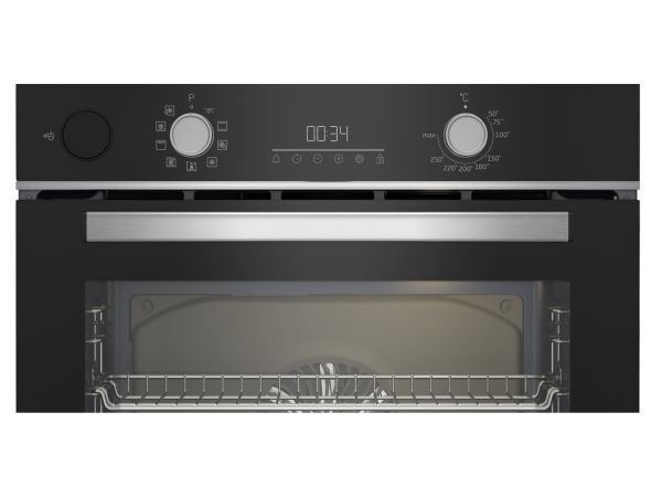 Beko BBIS18300XCSE, Elektrisk ovn, 5 hylder, Indbygget, Sort, Rustfrit stål, Knapper, Dreje, Emalje billede 2