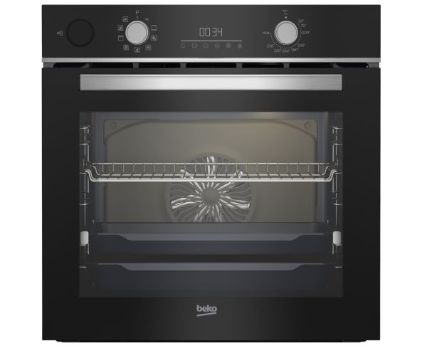 Beko BBIS18300XCSE, Elektrisk ovn, 5 hylder, Indbygget, Sort, Rustfrit stål, Knapper, Dreje, Emalje billede 3