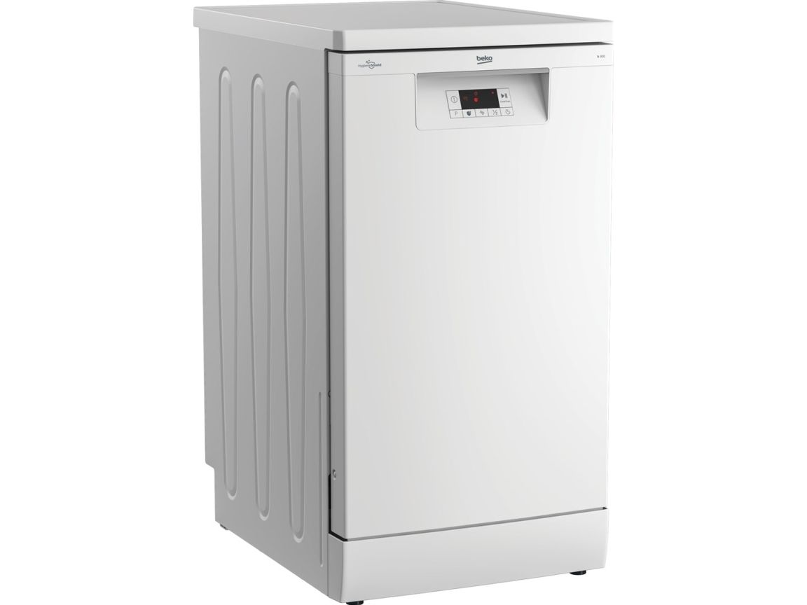 Beko BDFS15020W, Fritstående, Slimline (45 cm), Hvid, LED, Rustfrit stål, 10 kuverter
