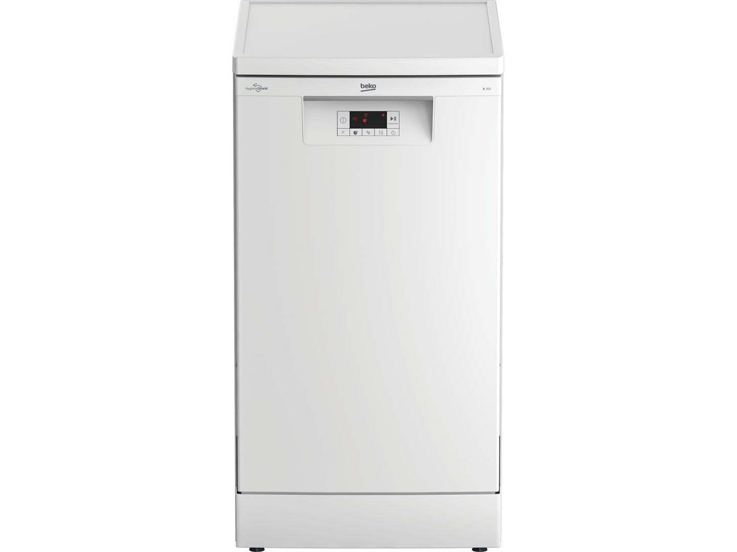 Beko BDFS15020W, Fritstående, Slimline (45 cm), Hvid, LED, Rustfrit stål, 10 kuverter