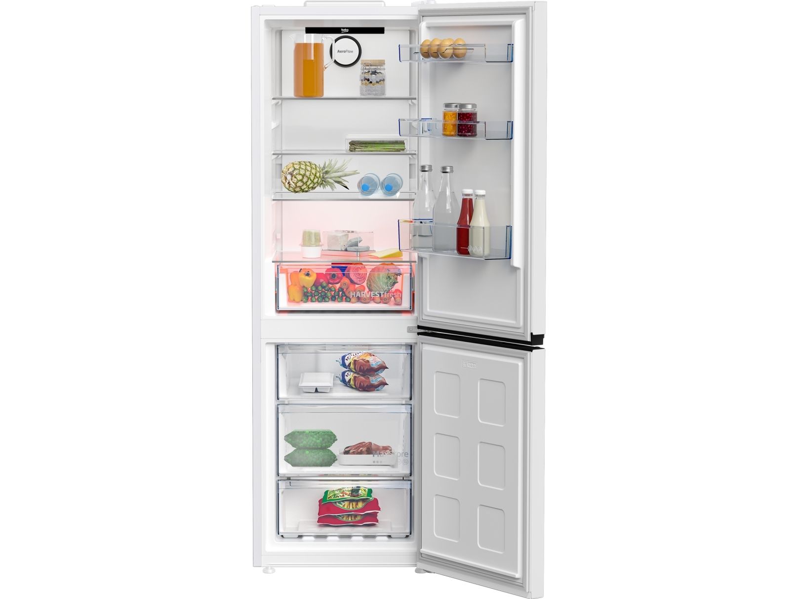 Beko B3RCNA364HW, 316 L, SN-T, 6 kg/24t, E, Frisk zone, aflukke, Hvid billede 4