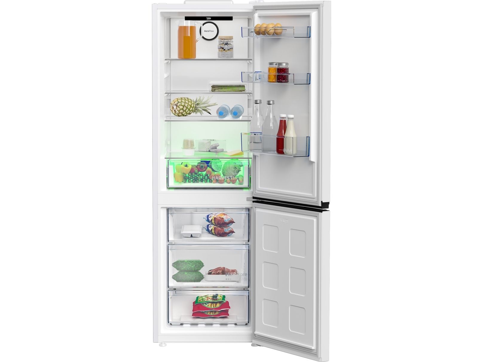 Beko B3RCNA364HW, 316 L, SN-T, 6 kg/24t, E, Frisk zone, aflukke, Hvid billede 3