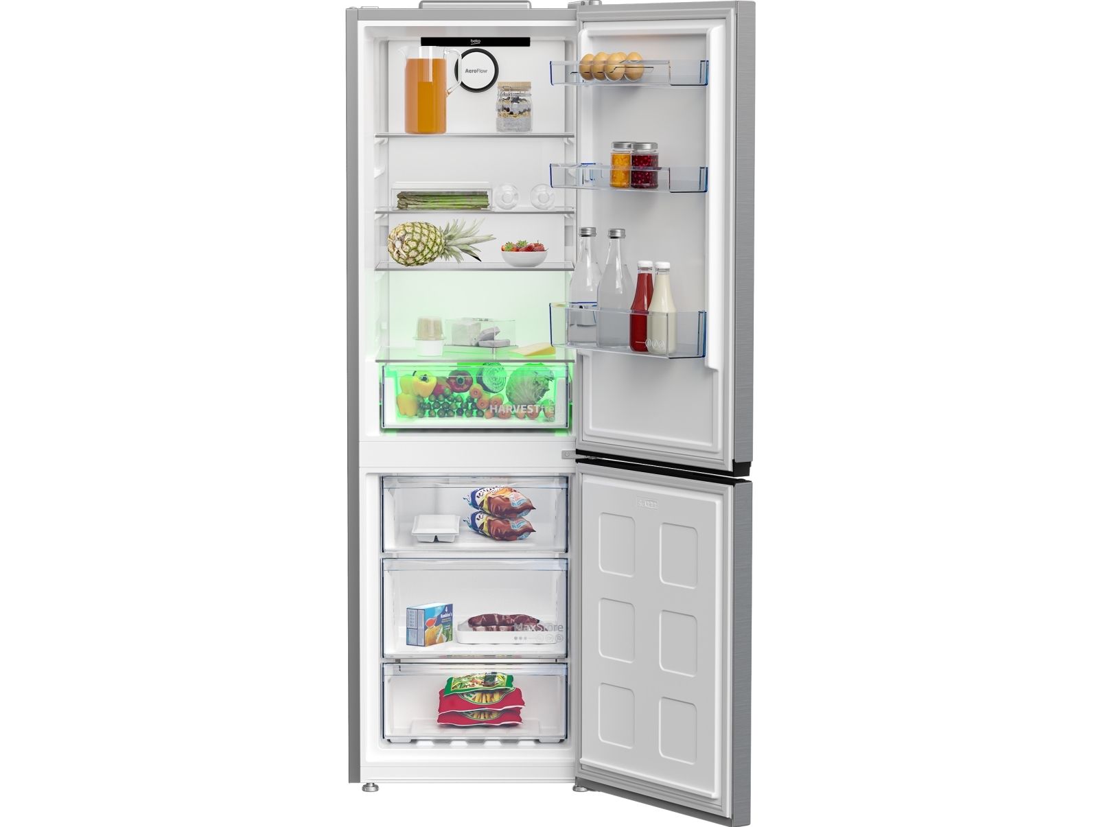 Beko B3RCNA364HXB, 316 L, SN-T, 6 kg/24t, E, Frisk zone, aflukke, Platin billede 3