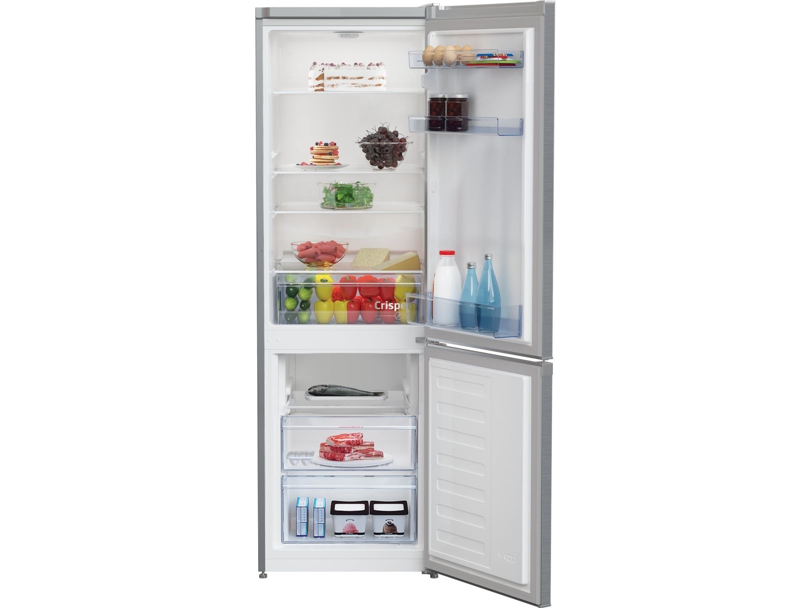 Beko RCSA270K40SN, 262 L, SN-ST, 38 dB, 4 kg/24t, E, Rustfrit stål