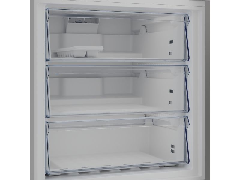 Beko B3RCNE564HXB, 490 L, SN-T, 7,8 kg/24t, E, Frisk zone, aflukke, Sølv
