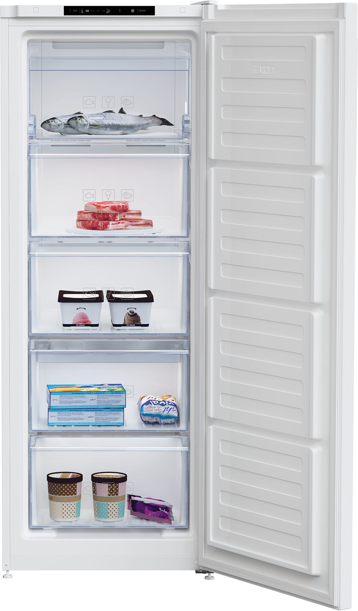 Beko RFNM200T40WN, 177 L, 10 kg/24t, SN-T, Frostfri system, E, Hvid billede 3