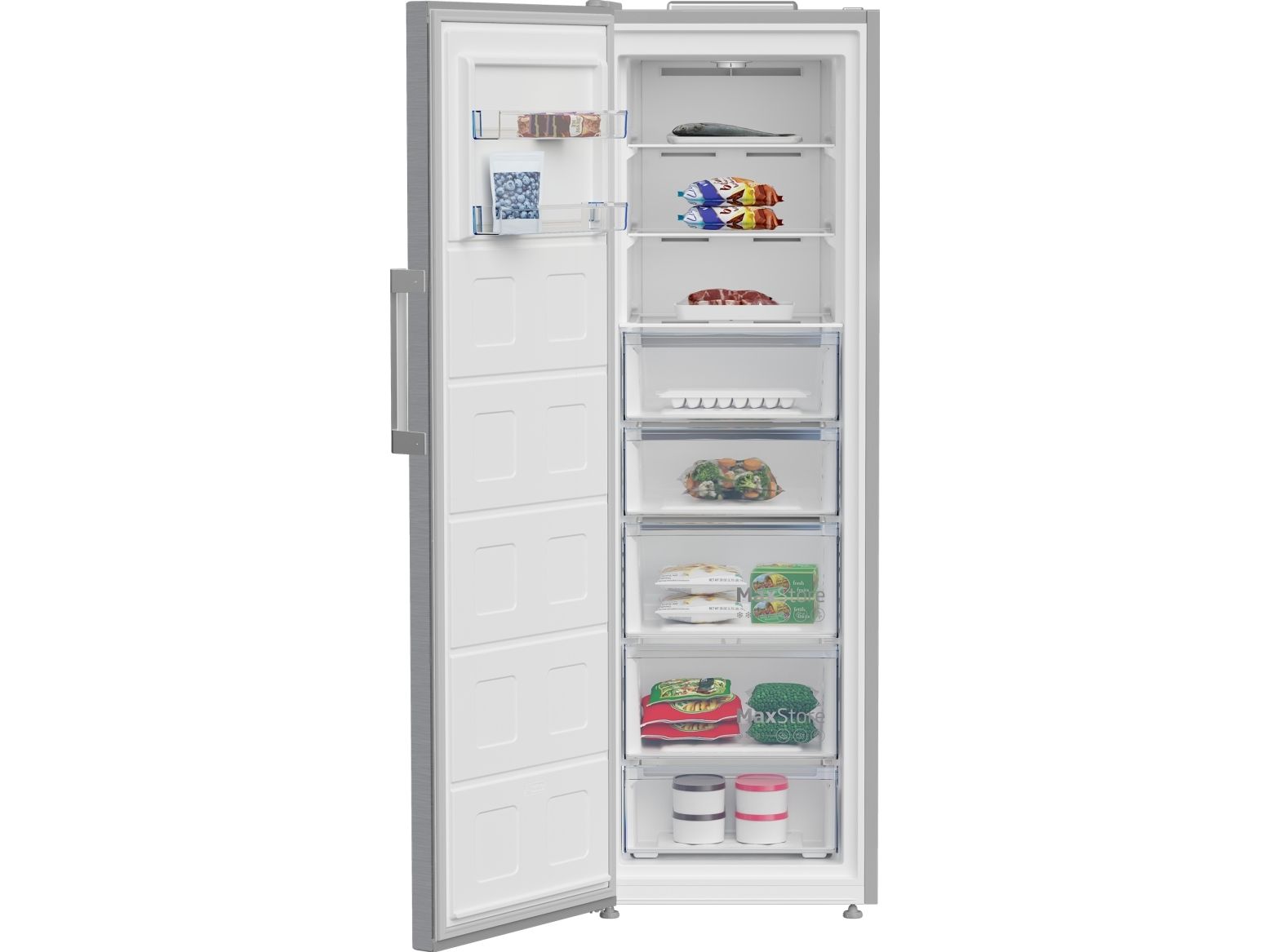 Beko , 286 L, 17 kg/24t, SN-T, Frostfri system, E, Sølv