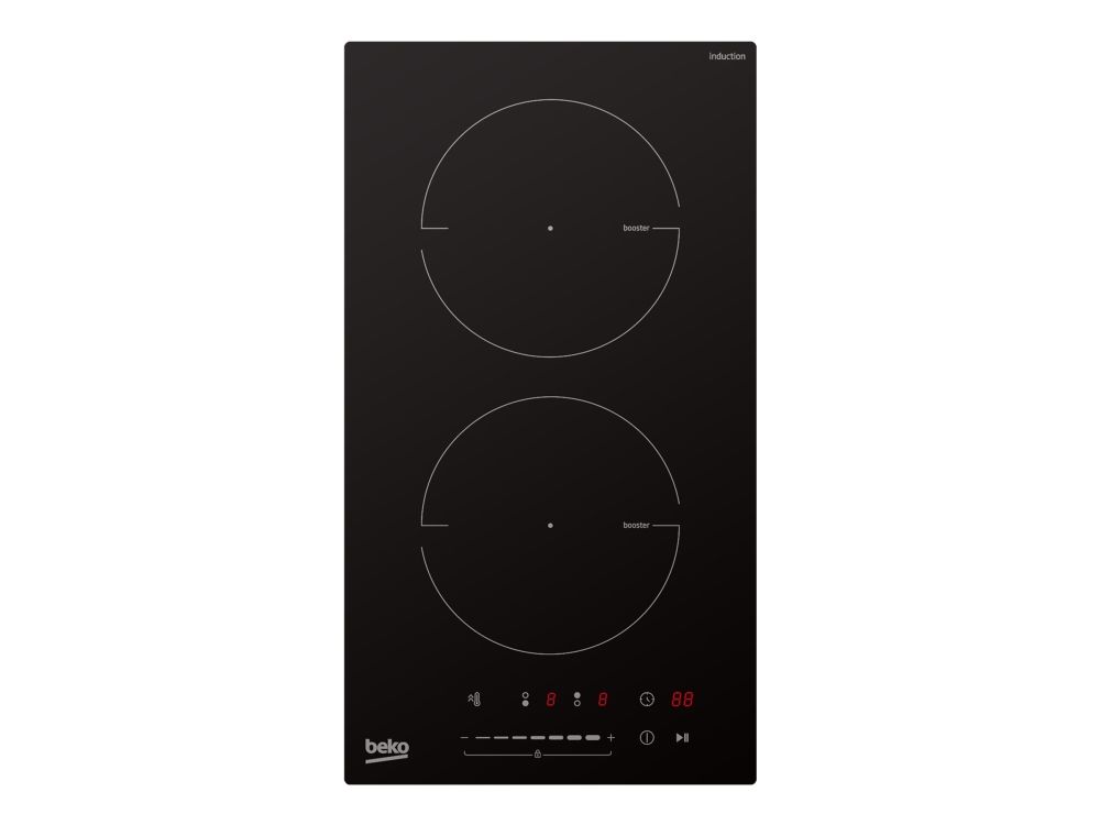 Beko HDI 32400 TO - Induktions kogeplade - 2 plader - bredde: 28.8 cm - dybde: 52 cm - sort billede 1