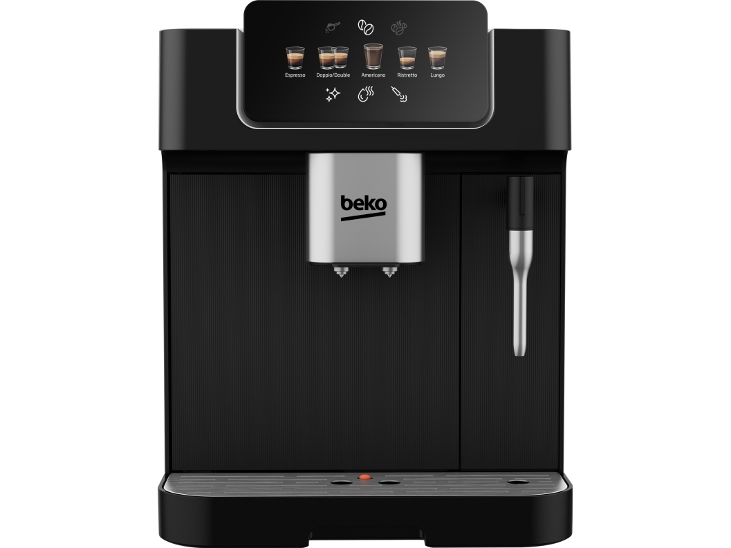 Beko CEG7304B, Espressomaskine, 2 L, Kaffebønner, Indbygget kværn, 1350 W, Sort, Sølv