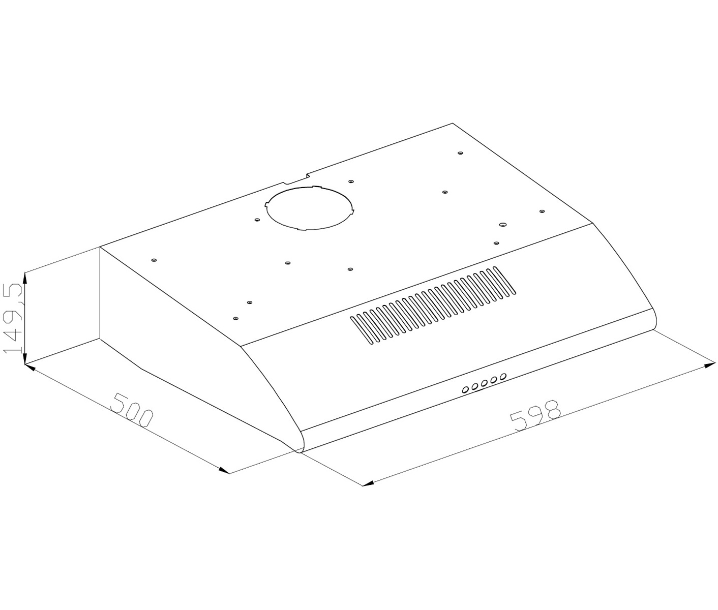 Silverline Emhætte SL1201HV Likya