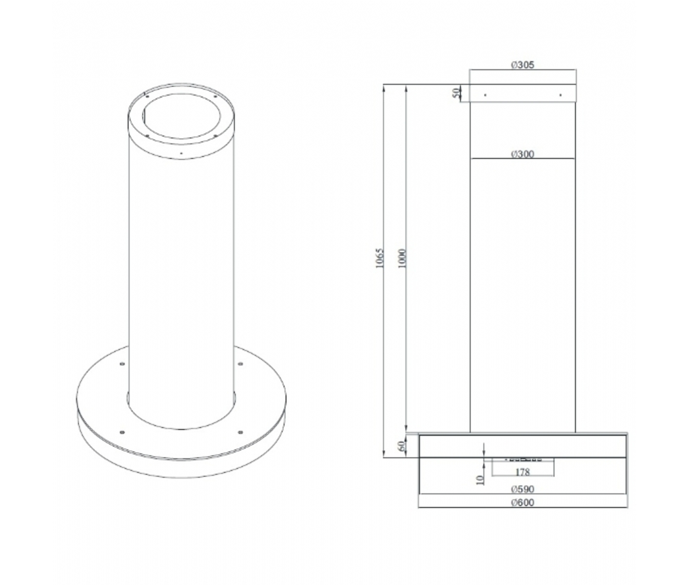 Silverline PE417-60RF 60cm Rustfri Stål Frithængende Emhætte billede 2