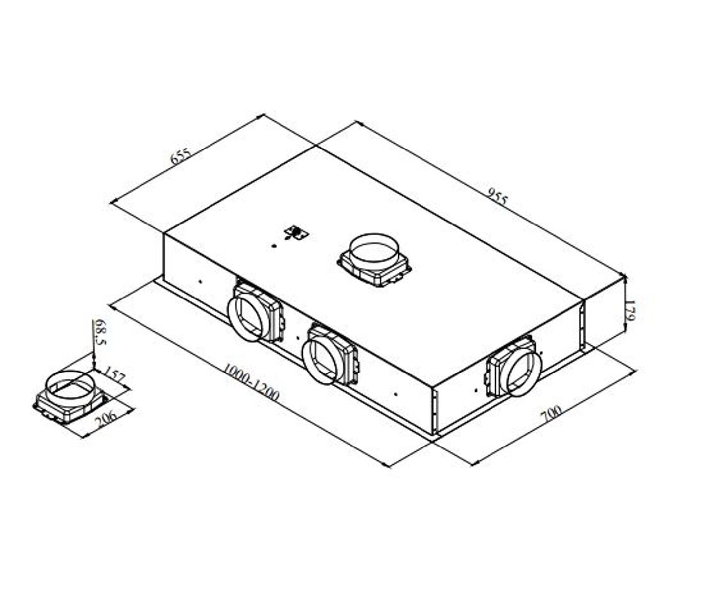 Silverline PE223-100HV Loftemhætte billede 2