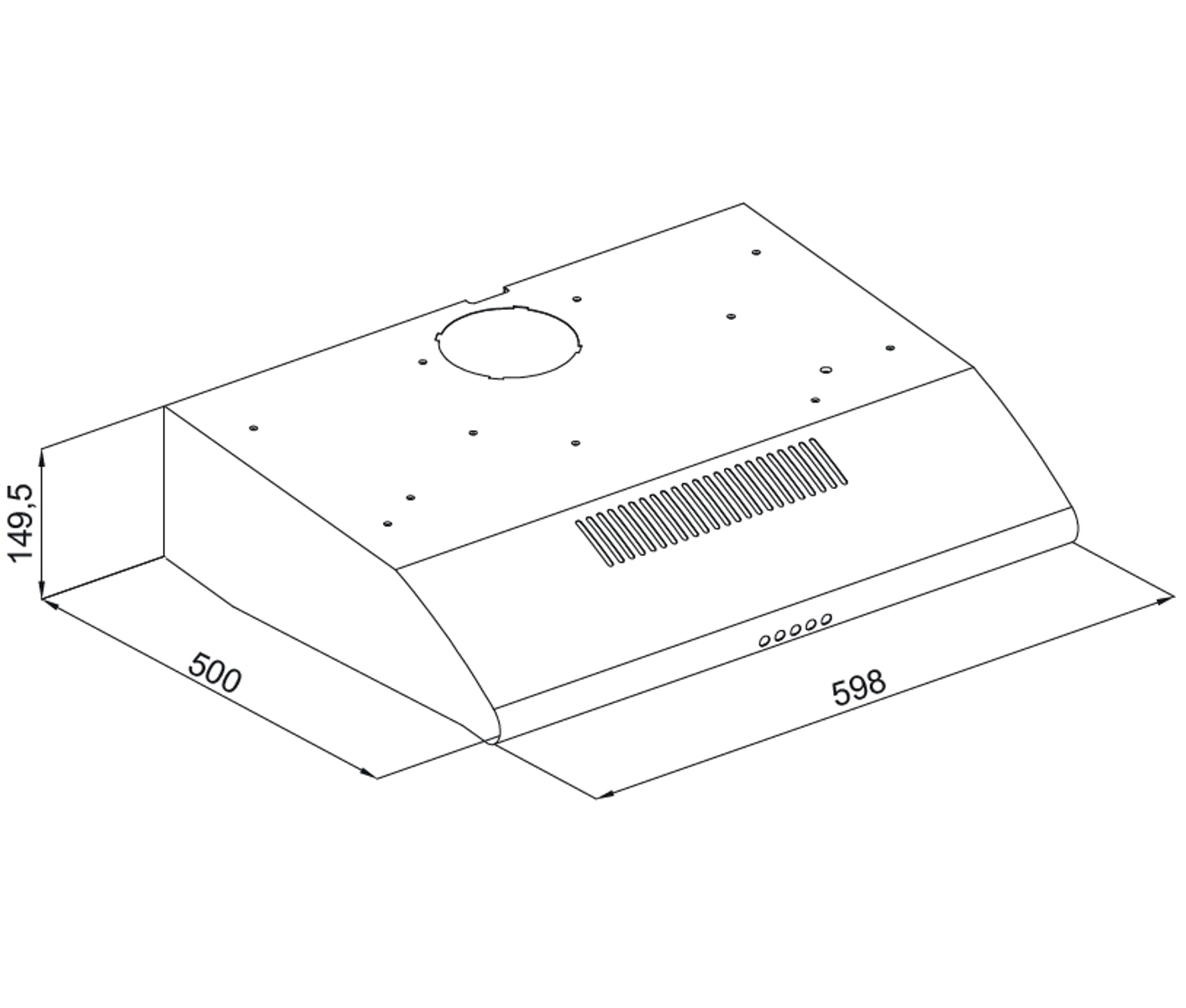 Silverline PE121HV 60cm Hvid Indsatsemhætter
