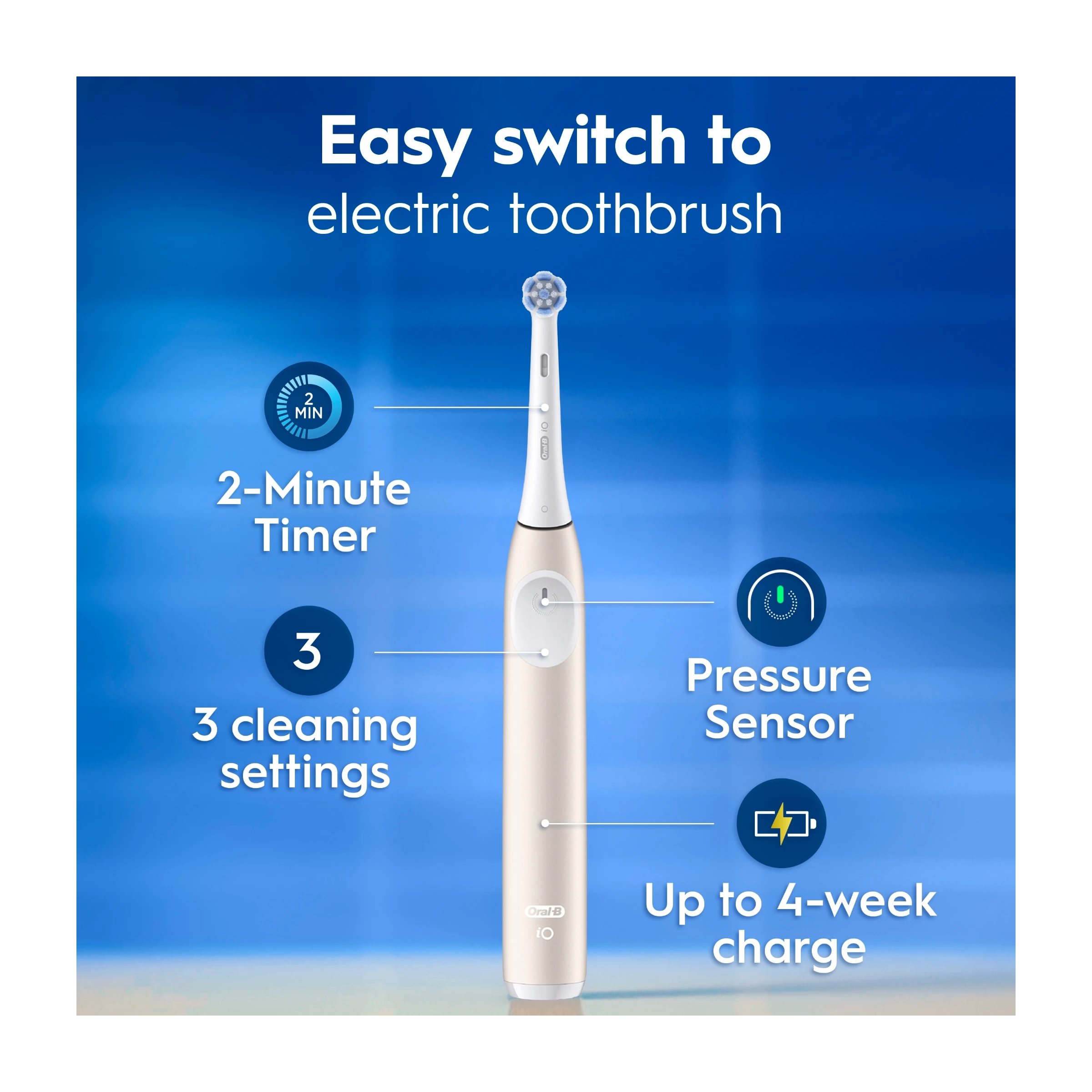 Oral-B iO2 elektrisk tandbørste, pink billede 4