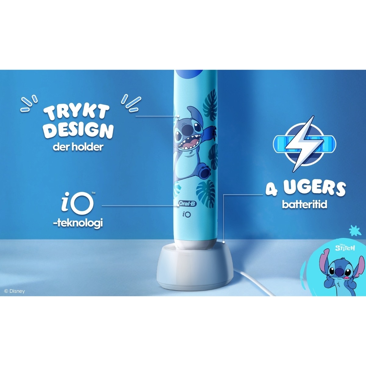 Oral-B iO2 Kids elektrisk tandbørste, Stitch billede 3