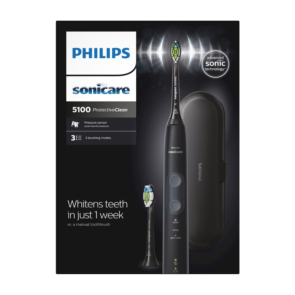 Philips Sonicare ProtectiveClean 5100 elektrisktandbørste, sort billede 4