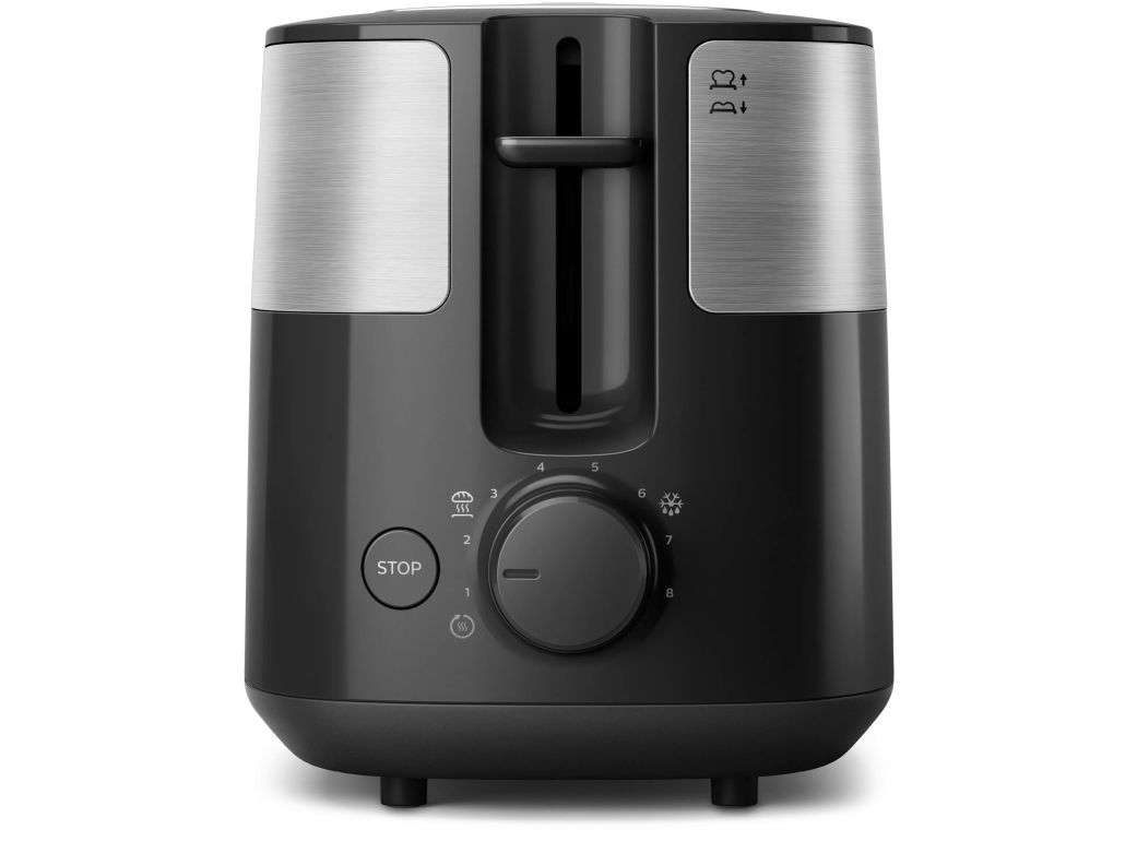 Philips Daily Collection HD2516 - Brødrister - 2 skive - 2 Holdere - sort billede 3