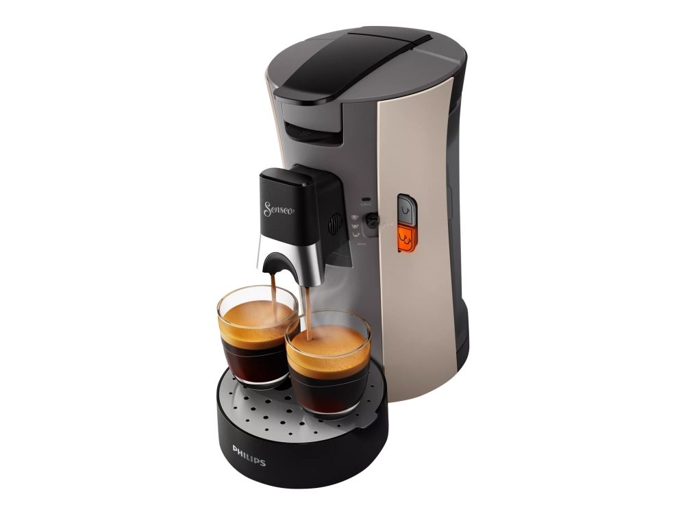 Philips Senseo Select CSA240 - Kaffemaskine - 1 bar - nougat og kashmirgrå