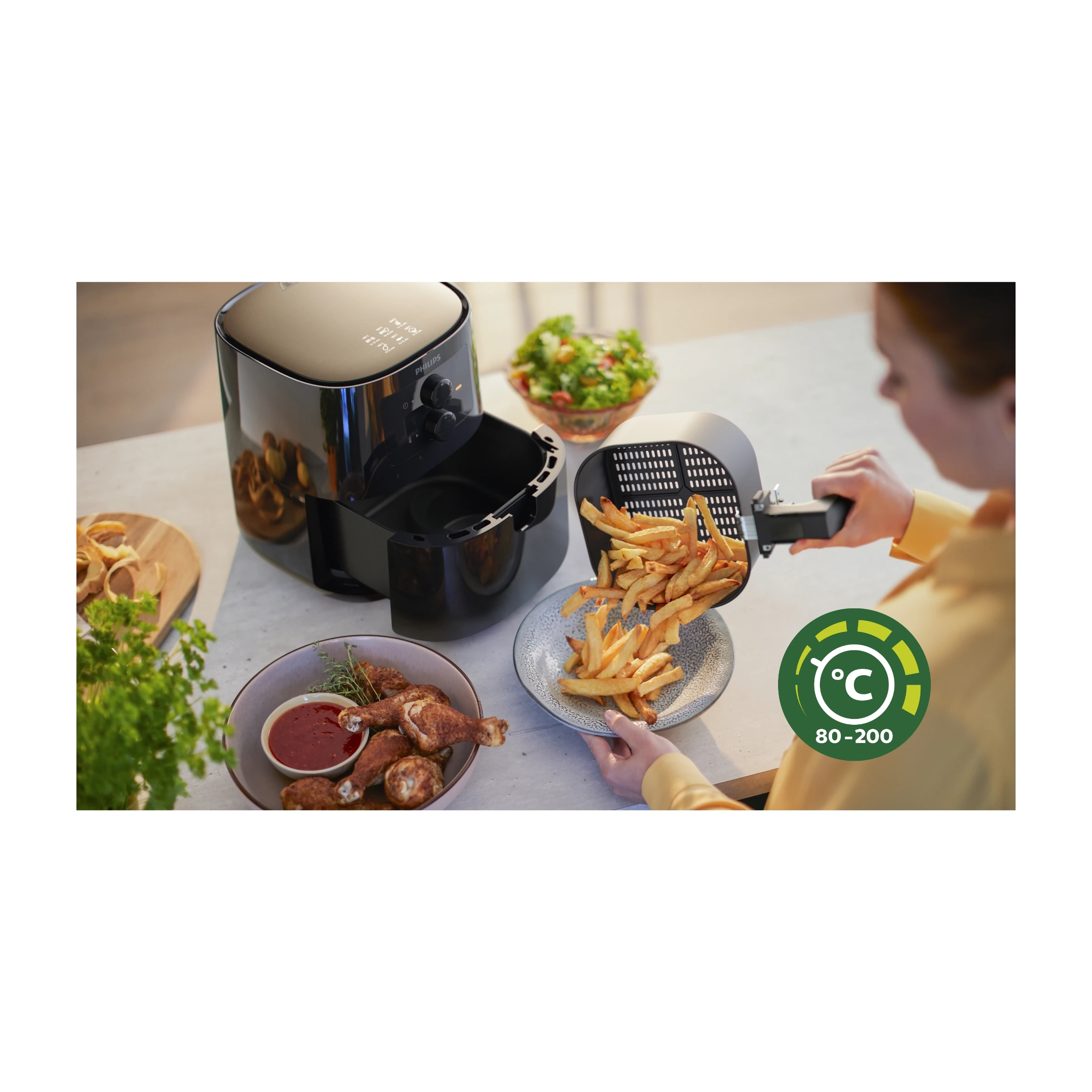 Philips 3000 Series HD9200/90 airfryer billede 4