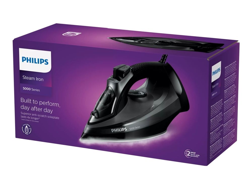 Philips 5000 series DST5040 - Dampstrygejern - såleplade: SteamGlide Plus - 2600 W billede 1