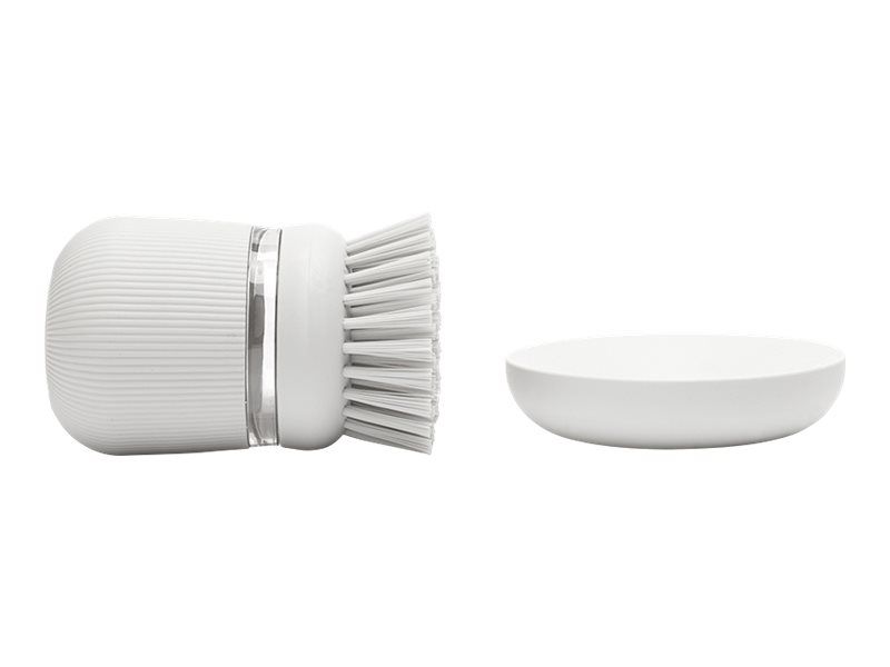 brabantia - soap dispensing dish brush - polyester - light grey